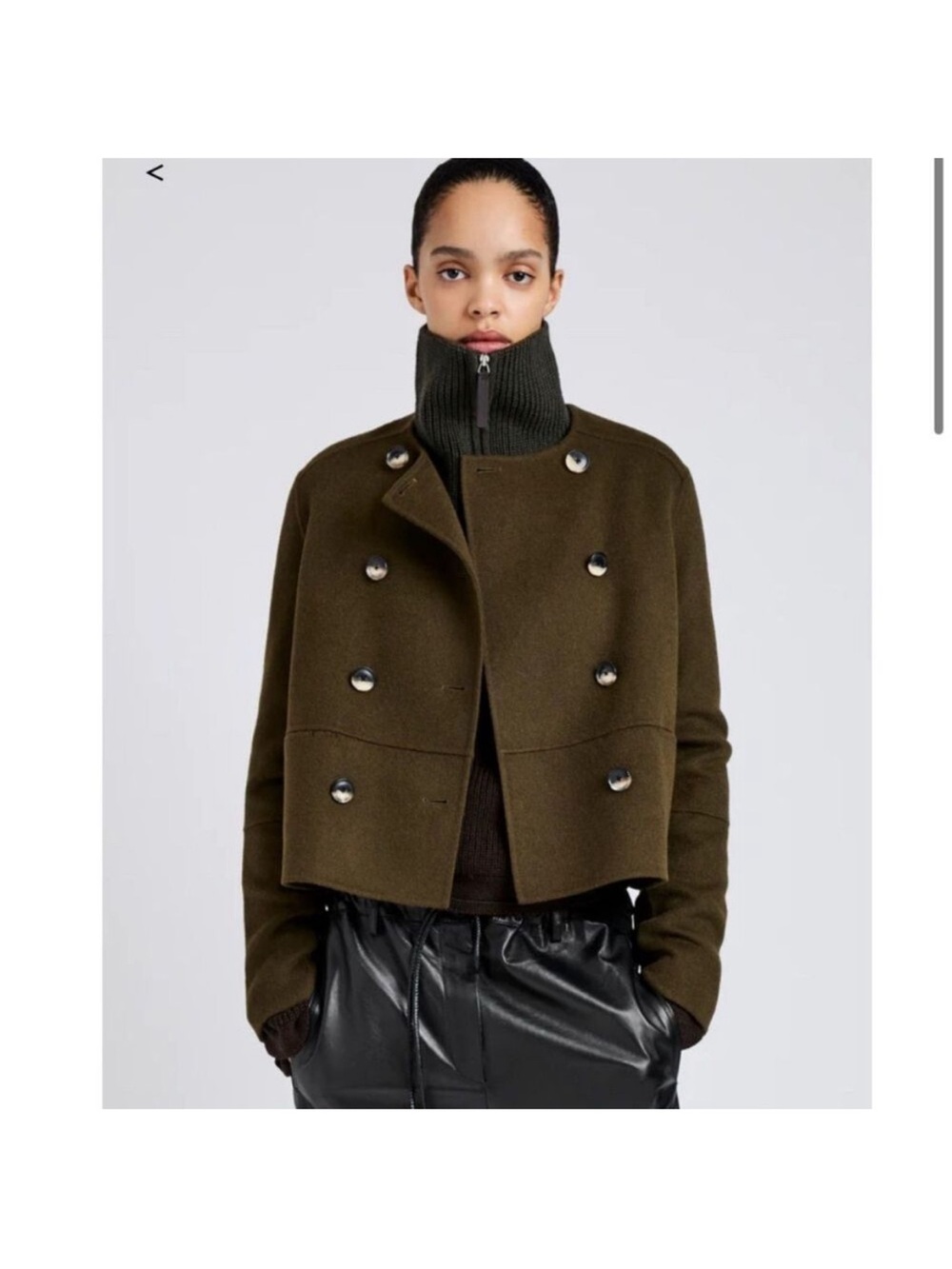 Proenza Schouler white label Courtney in Double Face Wool Cropped Sz 6